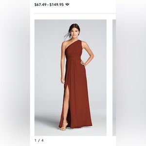 Davids Bridal Chiffon Bridesmaid dress Cinnamon